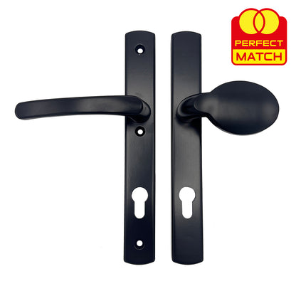 oveable Pad UPVC Multipoint Door Handles - 92mm PZ - Sprung - 215mm Screw Centres - 3x Fixings