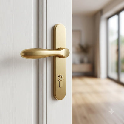 oveable Pad UPVC Multipoint Door Handles - 92mm PZ - Sprung - 215mm Screw Centres - 3x Fixings