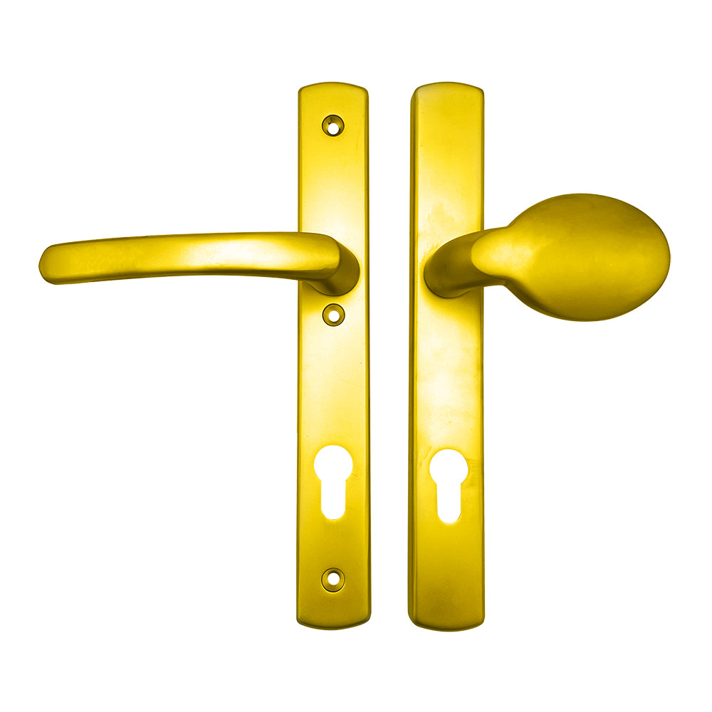 oveable Pad UPVC Multipoint Door Handles - 92mm PZ - Sprung - 215mm Screw Centres - 3x Fixings