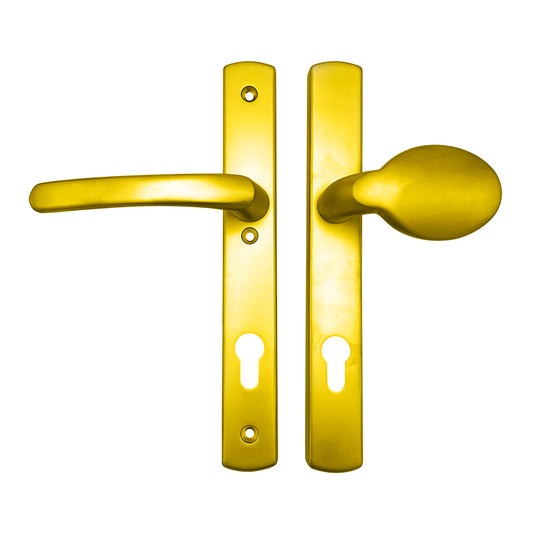 oveable Pad UPVC Multipoint Door Handles - 92mm PZ - Sprung - 215mm Screw Centres - 3x Fixings