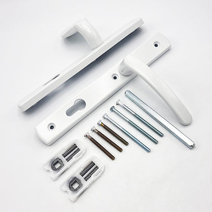 oveable Pad UPVC Multipoint Door Handles - 92mm PZ - Sprung - 215mm Screw Centres - 3x Fixings