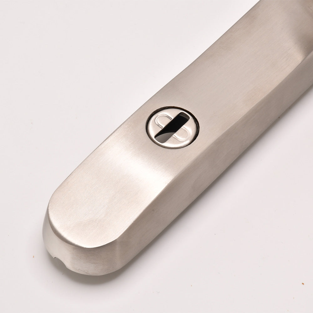 TS007 2 Star Grade 304 Stainless Steel Lever Lever UPVC Multipoint Door Handles - 92mm PZ Sprung 210mm Screw Centres