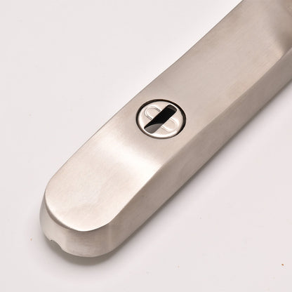 TS007 2 Star Grade 304 Stainless Steel Lever Lever UPVC Multipoint Door Handles - 92mm PZ Sprung 210mm Screw Centres