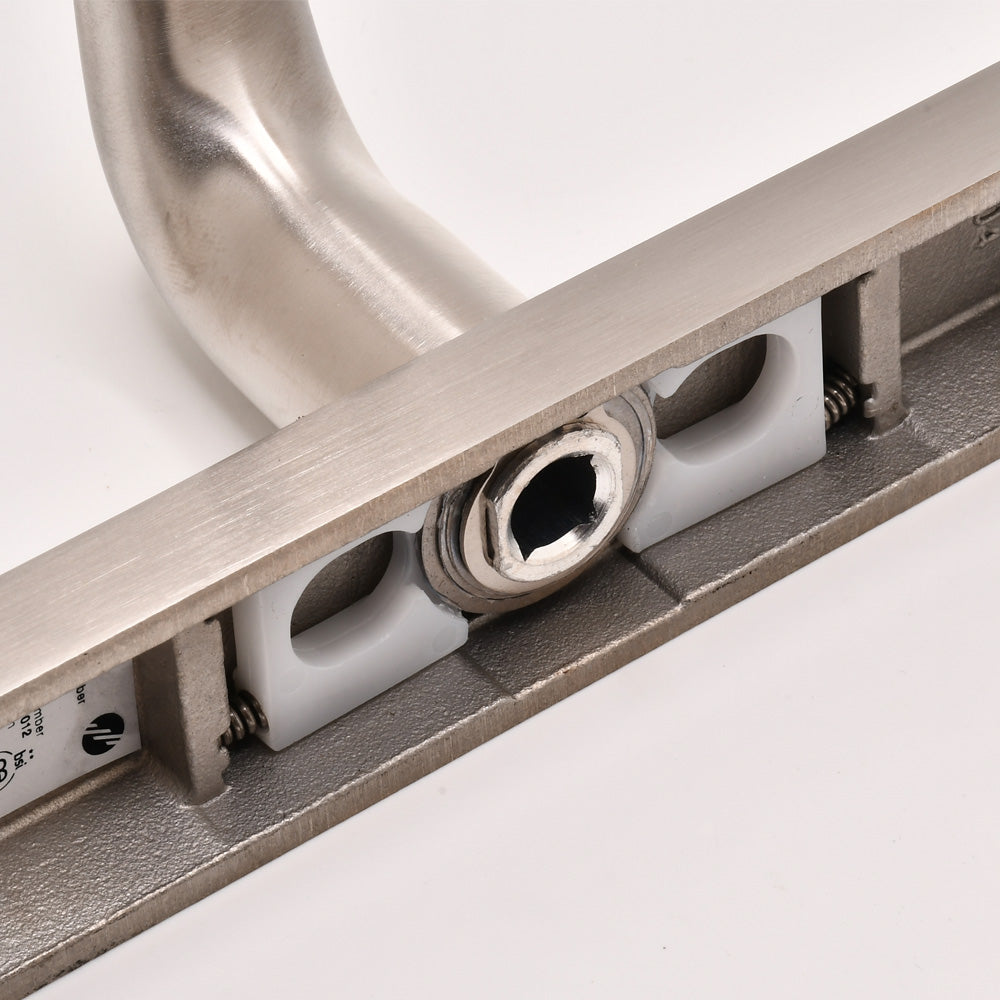 TS007 2 Star Grade 304 Stainless Steel Lever Lever UPVC Multipoint Door Handles - 92mm PZ Sprung 210mm Screw Centres