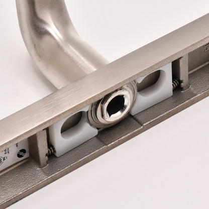 TS007 2 Star Grade 304 Stainless Steel Lever Lever UPVC Multipoint Door Handles - 92mm PZ Sprung 210mm Screw Centres