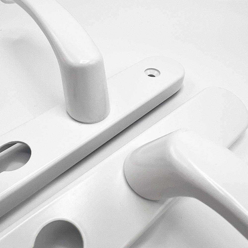 Lever UPVC Multipoint Door Handles - 48mm PZ - Sprung - 160mm Screw Centres
