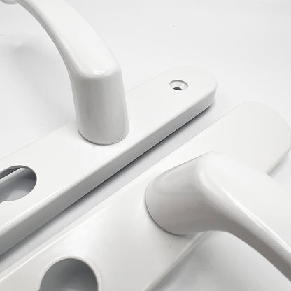 Lever UPVC Multipoint Door Handles - 48mm PZ - Sprung - 160mm Screw Centres