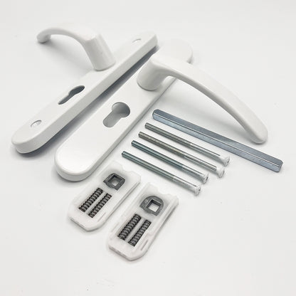Lever UPVC Multipoint Door Handles - 48mm PZ - Sprung - 160mm Screw Centres