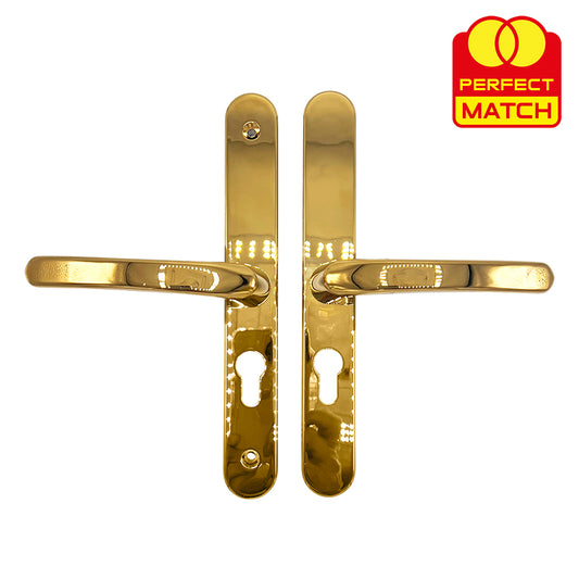 Lever UPVC Multipoint Door Handles - 48mm PZ - Sprung - 200mm Screw Centres