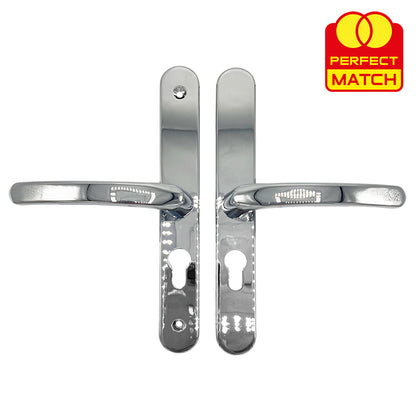 Lever UPVC Multipoint Door Handles - 48mm PZ - Sprung - 200mm Screw Centres
