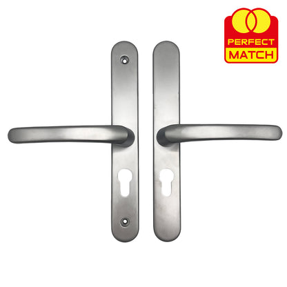 Lever UPVC Multipoint Door Handles - 48mm PZ - Sprung - 200mm Screw Centres
