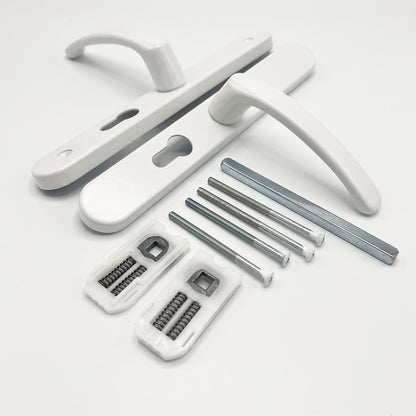 Lever UPVC Multipoint Door Handles - 48mm PZ - Sprung - 200mm Screw Centres