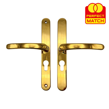 Lever UPVC Multipoint Door Handles - 48mm PZ - Sprung - 215mm Screw Centres