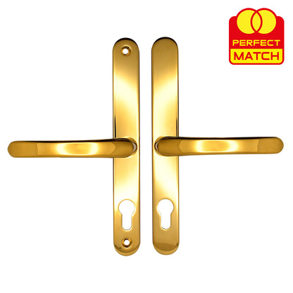 Lever UPVC Multipoint Door Handles - 68mm PZ Sprung 215mm Screw Centres