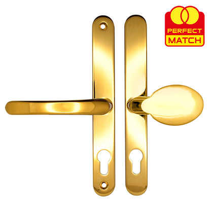 Moveable Pad UPVC Multipoint Door Handles - 68mm PZ Sprung 215mm Screw Centres
