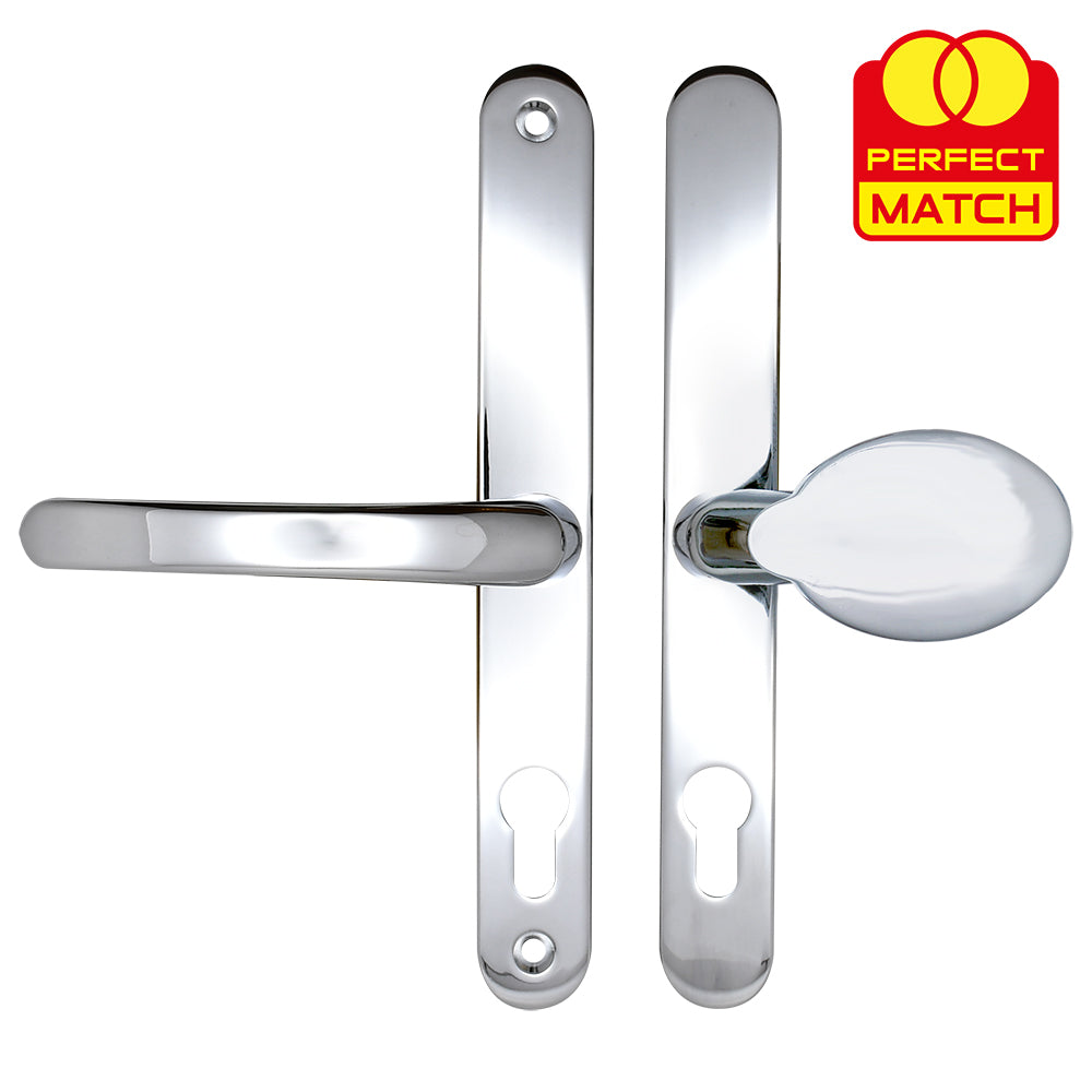 Moveable Pad UPVC Multipoint Door Handles - 68mm PZ Sprung 215mm Screw Centres