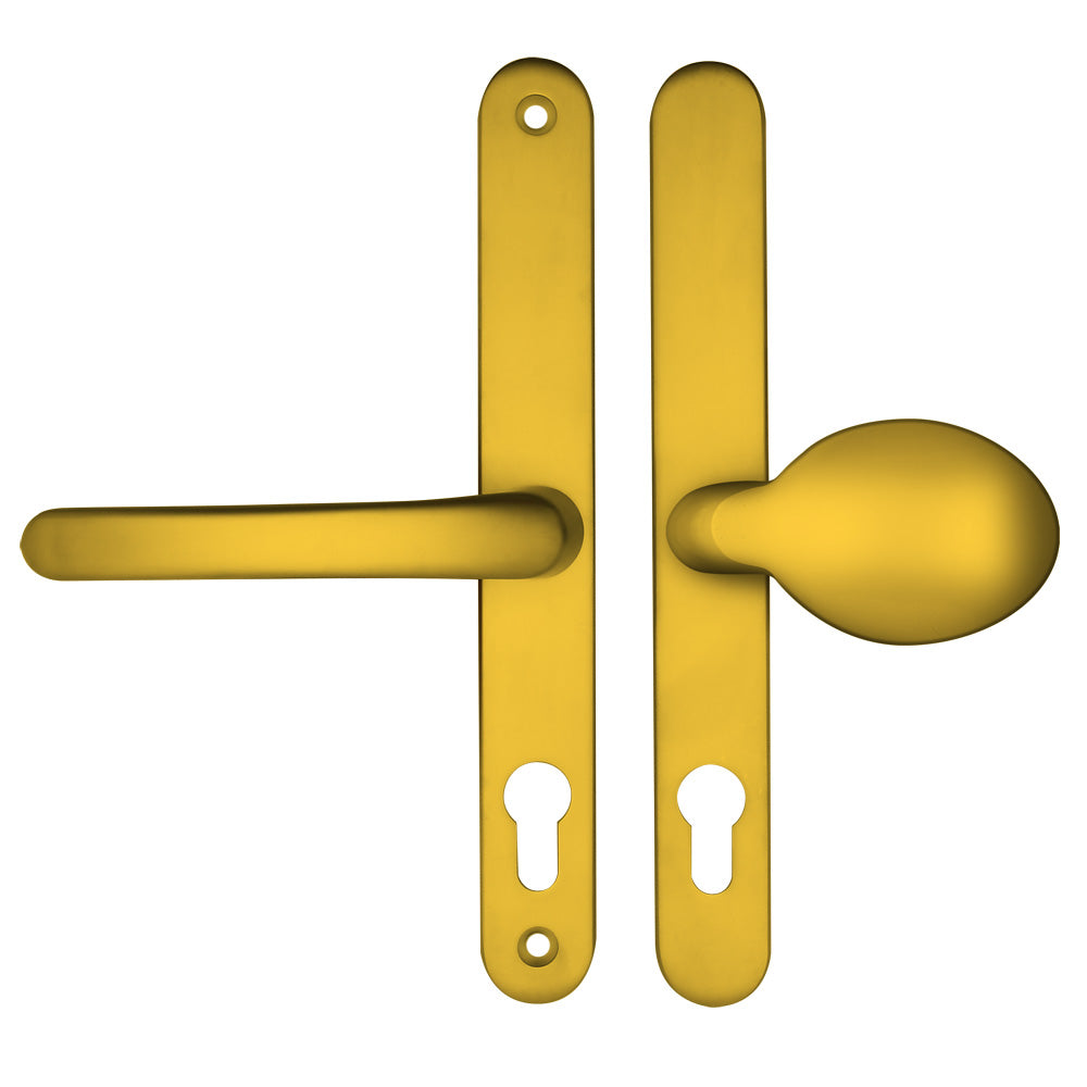 Moveable Pad UPVC Multipoint Door Handles - 68mm PZ Sprung 215mm Screw Centres