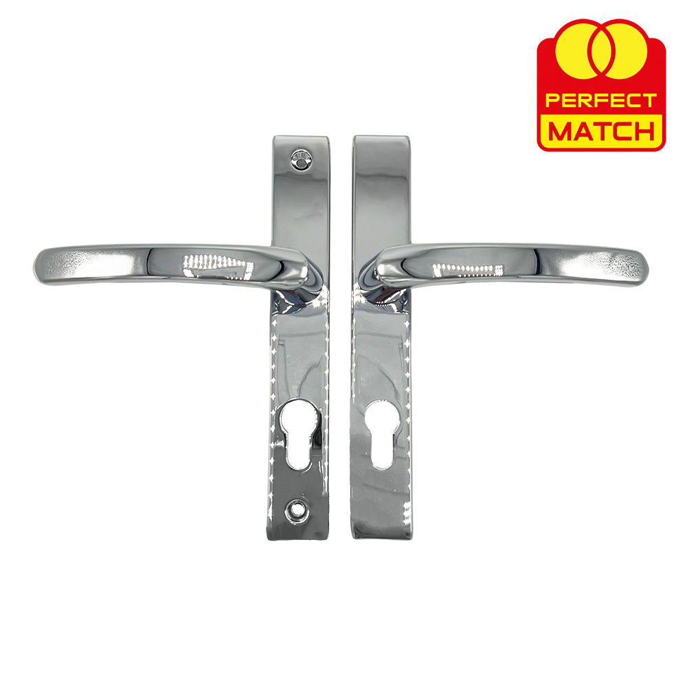 Lever UPVC Multipoint Door Handles - 70mm PZ - Sprung - 180mm Screw Centres - 7mm Follower