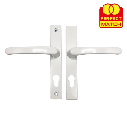 Lever UPVC Multipoint Door Handles - 70mm PZ - Sprung - 180mm Screw Centres - 7mm Follower