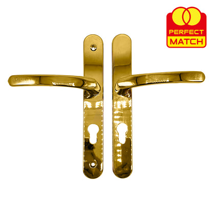 Lever UPVC Multipoint Door Handles - 70mm PZ - Sprung - 200mm Screw Centres - 7mm Follower