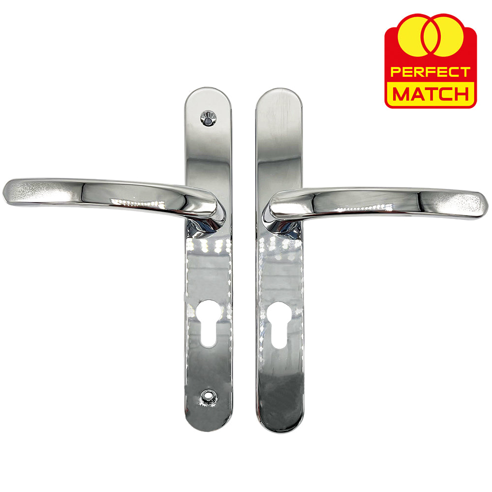 Lever UPVC Multipoint Door Handles - 70mm PZ - Sprung - 200mm Screw Centres - 7mm Follower