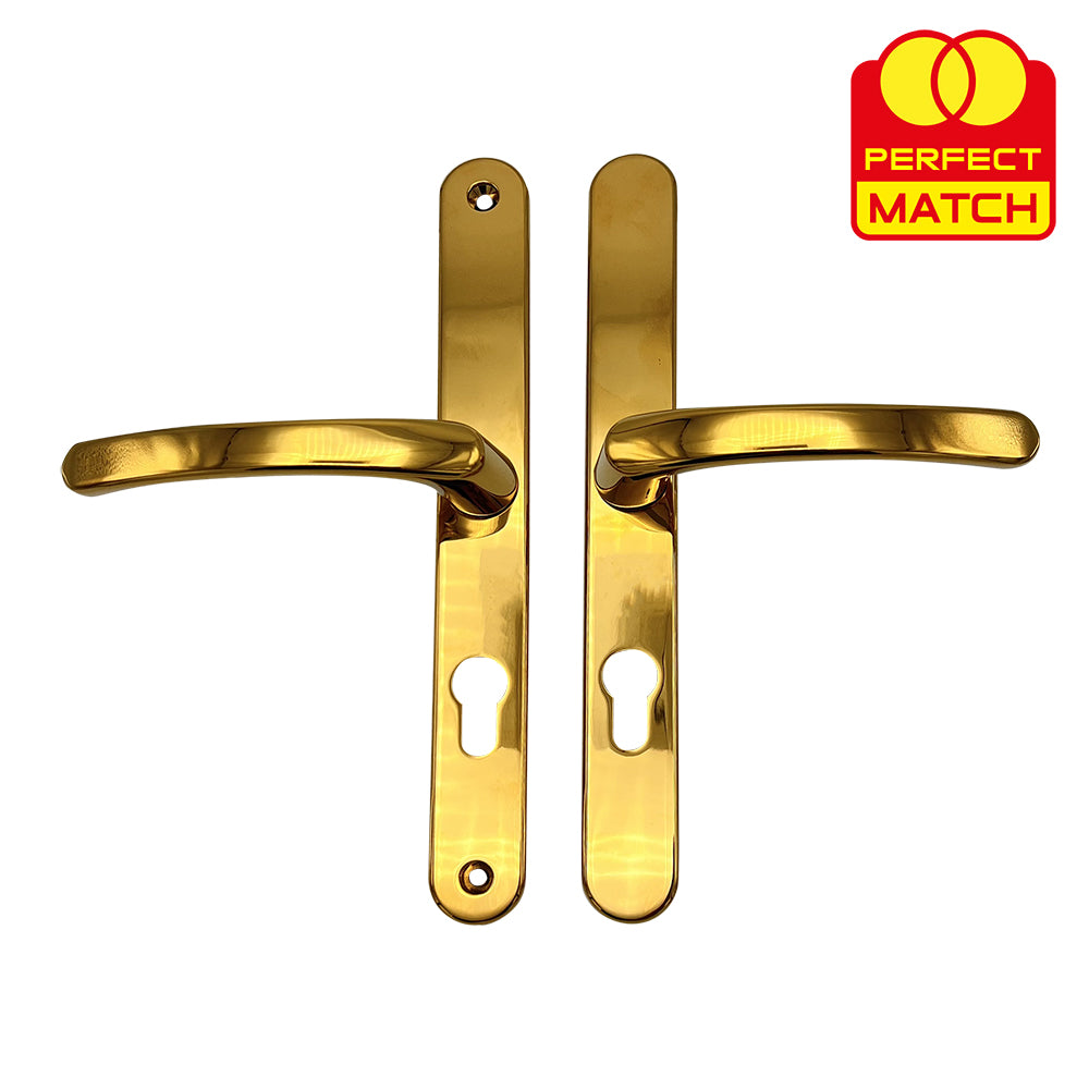 Lever UPVC Multipoint Door Handles - 70mm PZ - Sprung - 240mm Screw Centres