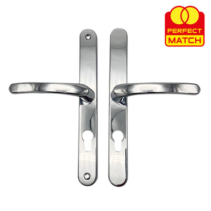 Lever UPVC Multipoint Door Handles - 70mm PZ - Sprung - 240mm Screw Centres