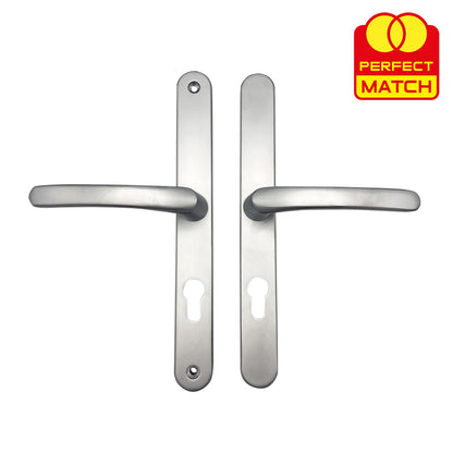 Lever UPVC Multipoint Door Handles - 70mm PZ - Sprung - 240mm Screw Centres