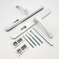 Lever UPVC Multipoint Door Handles - 70mm PZ - Sprung - 240mm Screw Centres
