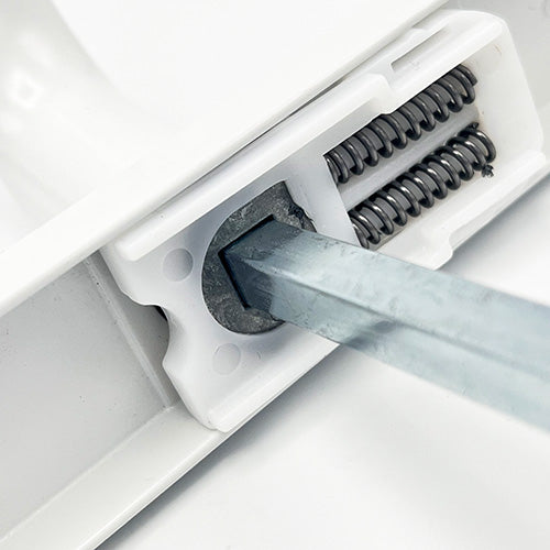 Moveable Pad Offset UPVC Multipoint Door Handles - 70/92mm PZ - Sprung - 215mm Screw Centres