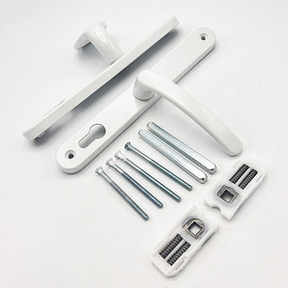 Moveable Pad Offset UPVC Multipoint Door Handles - 70/92mm PZ - Sprung - 215mm Screw Centres