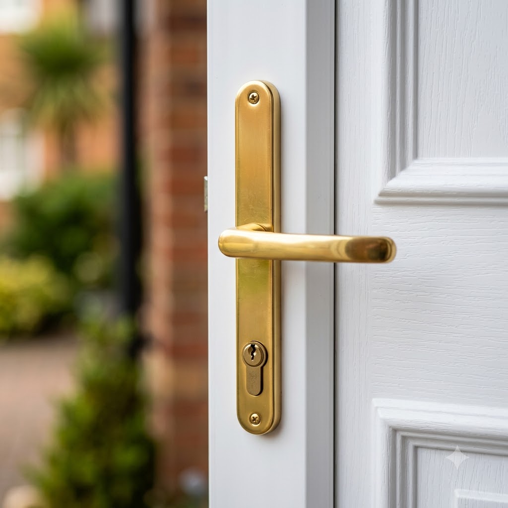 Lever UPVC Multipoint Door Handles - 70mm PZ Sprung 215mm Screw Centres