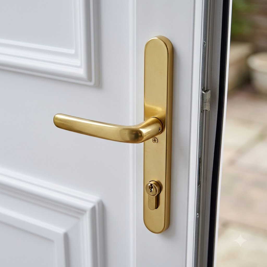 Lever UPVC Multipoint Door Handles - 70mm PZ Sprung 215mm Screw Centres