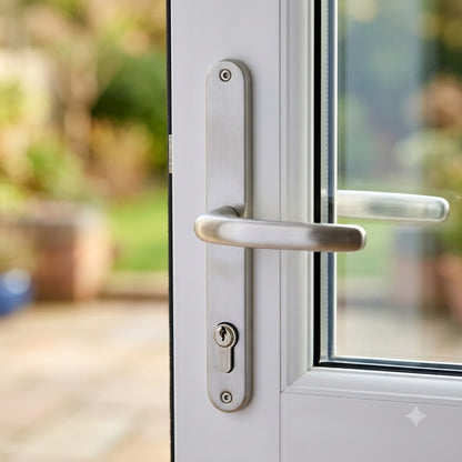 Lever UPVC Multipoint Door Handles - 70mm PZ Sprung 215mm Screw Centres