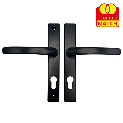 Lever UPVC Multipoint Door Handles - 72mm PZ - Sprung - 180mm Screw Centres