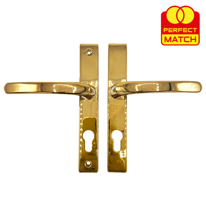 Lever UPVC Multipoint Door Handles - 72mm PZ - Sprung - 180mm Screw Centres