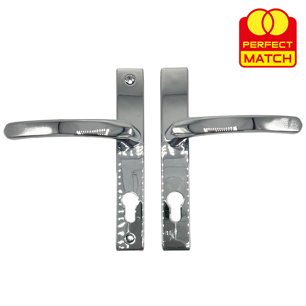 Lever UPVC Multipoint Door Handles - 72mm PZ - Sprung - 180mm Screw Centres