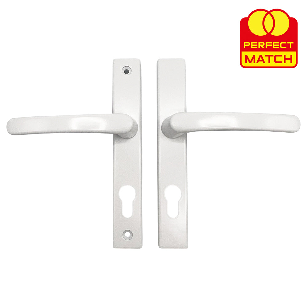 Lever UPVC Multipoint Door Handles - 72mm PZ - Sprung - 180mm Screw Centres