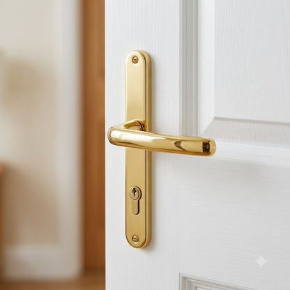 Moveable Pad Offset UPVC Multipoint Door Handles - 92/62mm PZ - Sprung - 240mm Screw Centres
