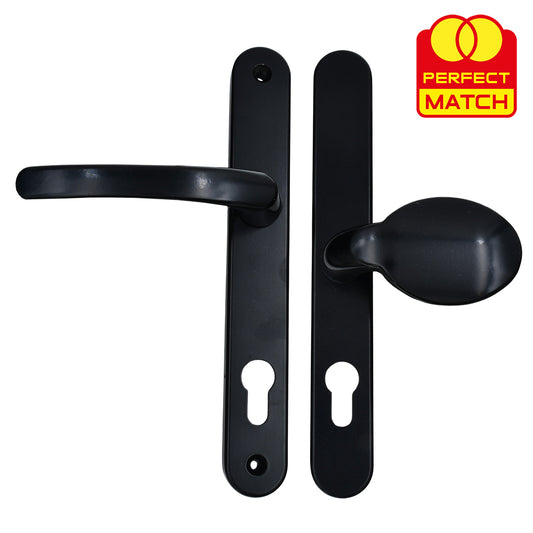Moveable Pad UPVC Multipoint Door Handles - 92mm/62mm PZ Sprung 212mm Screw Centres