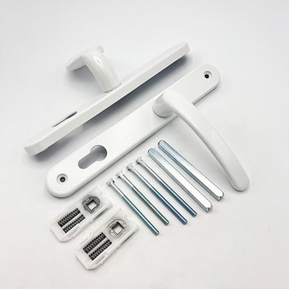 Moveable Pad UPVC Multipoint Door Handles - 92mm/62mm PZ Sprung 212mm Screw Centres