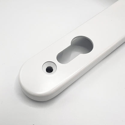 Offset Lever Moveable Pad Multipoint Door Handles - 95/65mm PZ - Sprung - 200mm Screw Centres