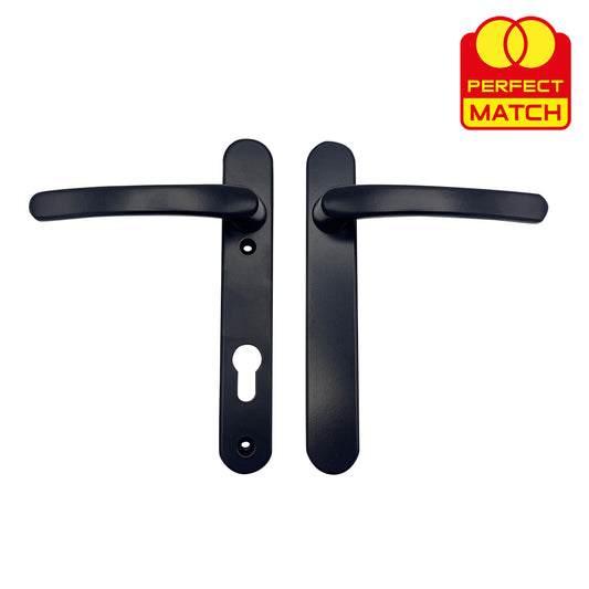 Blank External Lever Lever French Door Multipoint Handles – 92mm PZ Sprung 122mm Screw Centres