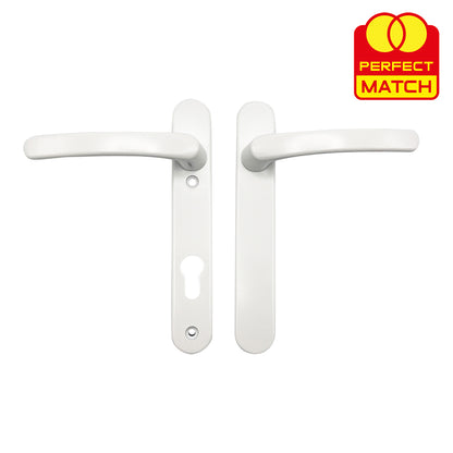 Blank External Lever Lever French Door Multipoint Handles – 92mm PZ Sprung 122mm Screw Centres