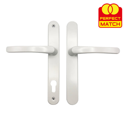 Blank External Lever Lever French Door Multipoint Handles – 92mm PZ Sprung 210mm Screw Centres