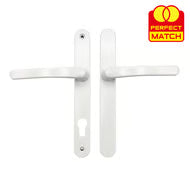 Blank External Lever Lever French Door Multipoint Handles – 92mm PZ Sprung 215mm Screw Centres