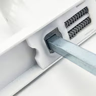 Blank External Lever Lever French Door Multipoint Handles – 92mm PZ Sprung 215mm Screw Centres