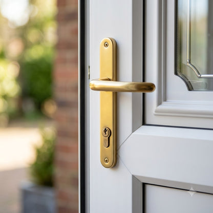 DDA/EA Compliant Lever Lever UPVC Multipoint Door Handles - 92mm PZ Sprung 210mm Screw Centres