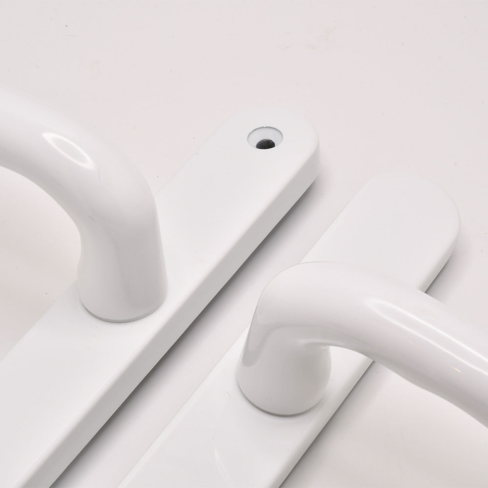 DDA/EA Compliant Lever Lever UPVC Multipoint Door Handles - 92mm PZ Sprung 210mm Screw Centres