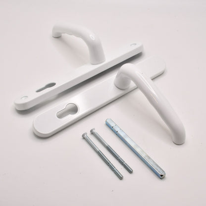 DDA/EA Compliant Lever Lever UPVC Multipoint Door Handles - 92mm PZ Sprung 210mm Screw Centres